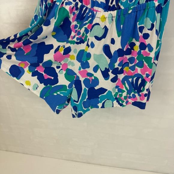 Lilly Pulitzer Romper Size XS Pink Blue Long Sleeve Vacation‎ Colorful Art - Picture 7 of 9